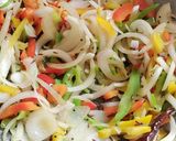 A picture of step 2 of Leftover Rice Schezwan Fried Rice.