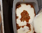 A picture of step 9 of My Crisp Lasagne with soft Mozzarella Cheese on top. 😀.