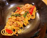 รูปขั้นตอนการทำที่ 8 ของ สปาเก็ตตี้ขี้เมาหมูเบค่อนกุ้ง Spaghetti Kee Mao Pork Bacon Shrimp