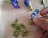 A picture of step 1 of Butterfly pea flower tea.
