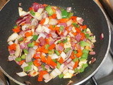 Tortilla de papas con chorizo