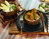 A picture of step 10 of Bengali: Till-Kasundi Murgi or Chicken Curry in the Sesame-Mu.