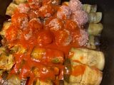 Arrollados de berenjena y carne Kukla