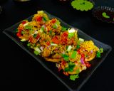 A picture of step 11 of Sev Puri.