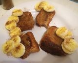 A picture of step 6 of French toast without egg! Delicious and really easy.