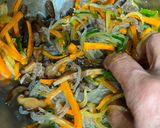 A picture of step 5 of Korean Noodle ‘Japchae’ 잡채.