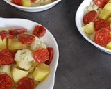 Une image de l'étape 1 de Gratin de chou-fleur et chorizo.