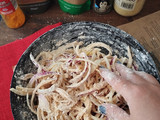 Bhajis de cebolla, receta india {en freidora de aire}