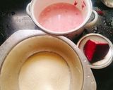 A picture of step 1 of Beetroot suji oats chilla.