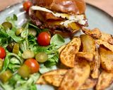 Foto del paso 7 de la receta Smash Burger con Plátano y Bacon Caramelizado