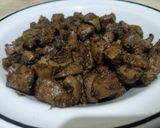 A picture of step 4 of Fry Kaleji.
