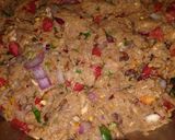 A picture of step 3 of Beef chapli kabab.