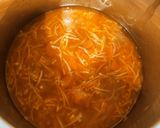 Foto del paso 9 de la receta Sopa de zanahoria y patatas a la mantequilla con pan tostado y queso gratinado