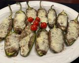 A picture of step 6 of Mushroom Stuffed Jalapeños.