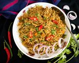 A picture of step 8 of Leftover Mutton Keema Fried Rice.