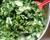A picture of step 3 of Edika-Ikong soup.