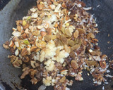A picture of step 2 of Walnut dates laddoo.