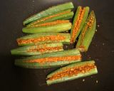 A picture of step 8 of Bharwa Bhindi [ gravy].