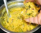 A picture of step 3 of MANGODE- Moong Dal Pakoras: Tea Time Snacks.
