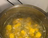 A picture of step 1 of Jamaican chicken soup.