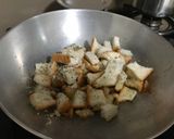 A picture of step 2 of Leftover Bread Croutons.