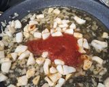 A picture of step 4 of Octopus and Jumbo Shrimp Paella.