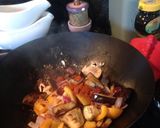 A picture of step 3 of Chicken and aubergine curry.