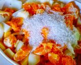 A picture of step 2 of Fruit chaat.