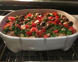 A picture of step 7 of Peas & Peppers Hearty Quiche.