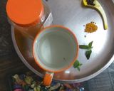 A picture of step 1 of Tulsi haldi mix kadha.