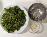 吻仔魚炒紅莧菜的食譜步驟1照片