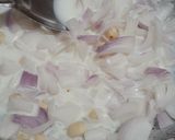 A picture of step 1 of Corn Methi curry.