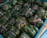 Foto langkah ke 3 dari resep Buntil Daun Pepaya isi kelapa teri gak pake pahit.