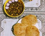 A picture of step 7 of Puri with Mixed Dal Tadka.