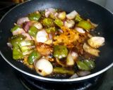 A picture of step 7 of Chilli Mushroom.