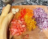 A picture of step 2 of Dominican spaghettis.