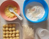 Foto langkah ke 4 dari resep Onde-onde Isi Kacang Hijau Kokoh dan Empuk (bisa di "freezer").