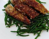 Foto del passaggio 6 della ricetta Tonno croccante su letto di salicornia