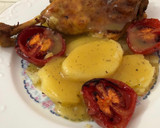 Foto del paso 6 de la receta: Pollo al horno con patatas panaderas y tomate asado