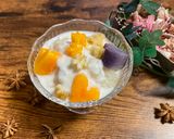 A picture of step 6 of Fruits Coconut Milk with Sweet Sticky Rice.