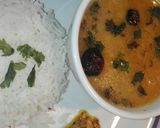 A picture of step 10 of Moong Masoor Daal With White Rice and Mango Grated Achar.