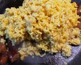 A picture of step 3 of Rice and Shrimp.