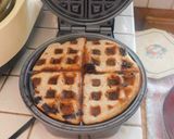 A picture of step 6 of Cranberry Blueberry Waffles with Chocolate Sauce.