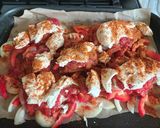 A picture of step 4 of My tray baked chicken fajita dinner.
