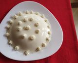 A picture of step 4 of Snow white pudding.