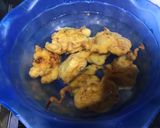 A picture of step 2 of Dehli style dahi phulki.