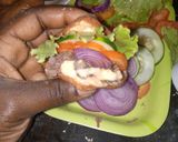 A picture of step 7 of Doughboys with veggies.