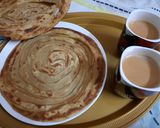 A picture of step 6 of Lacha paratha.