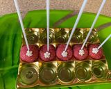 A picture of step 2 of Rose barfi pops.