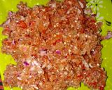 A picture of step 2 of Mince meat couscous.